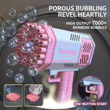 Máquina de bolhas de 40 buracos, totalmente automática, sopradora de bolhas, luz externa, sem bateria, sem bolha de água