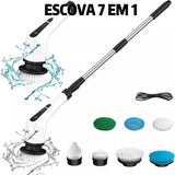 Escova de Limpeza Ajustável Recarregável 9 em 1 / 7 em 1