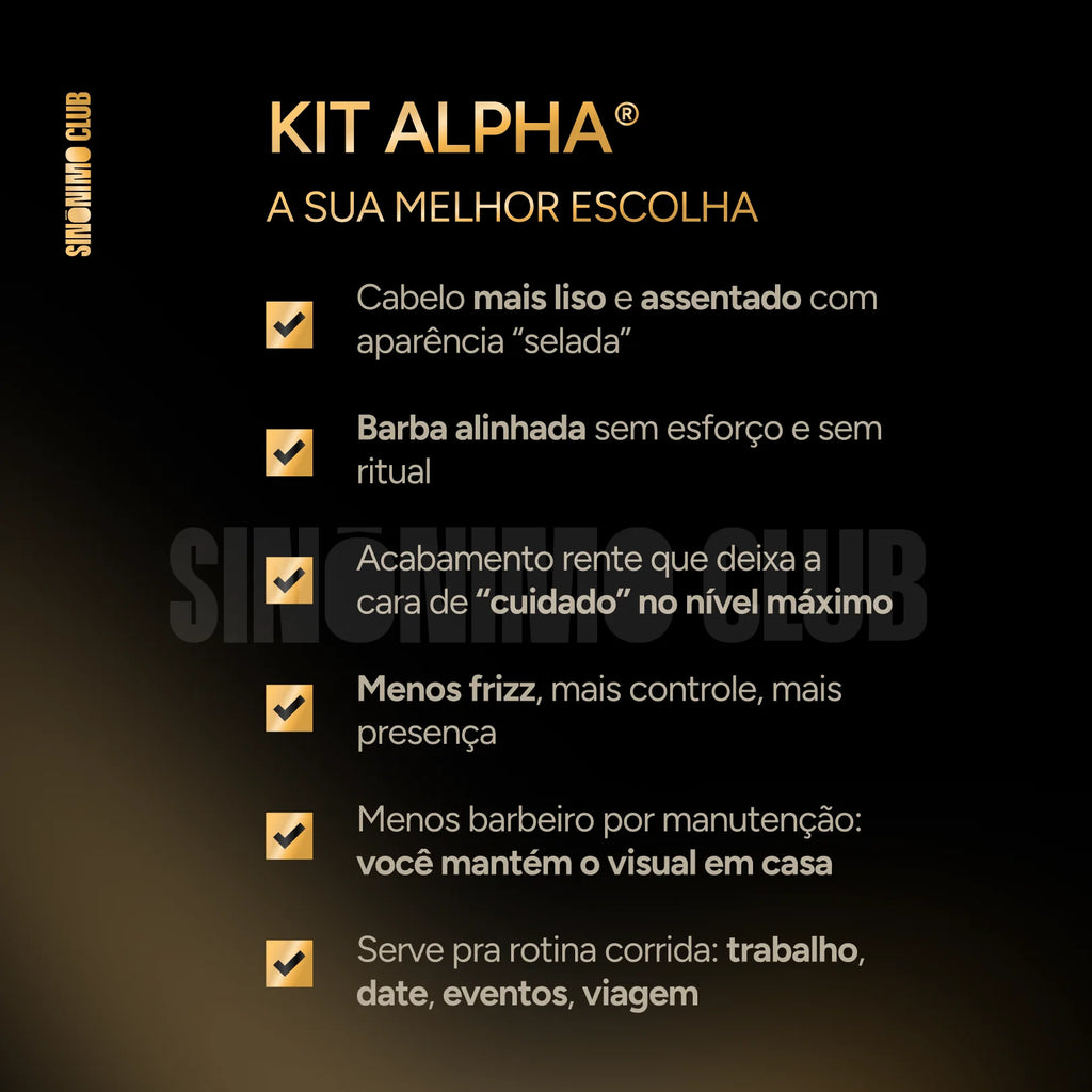 KIT ALPHA:  Pente Térmico Profissional® + Máquina de Acabamento - Barber Gold®