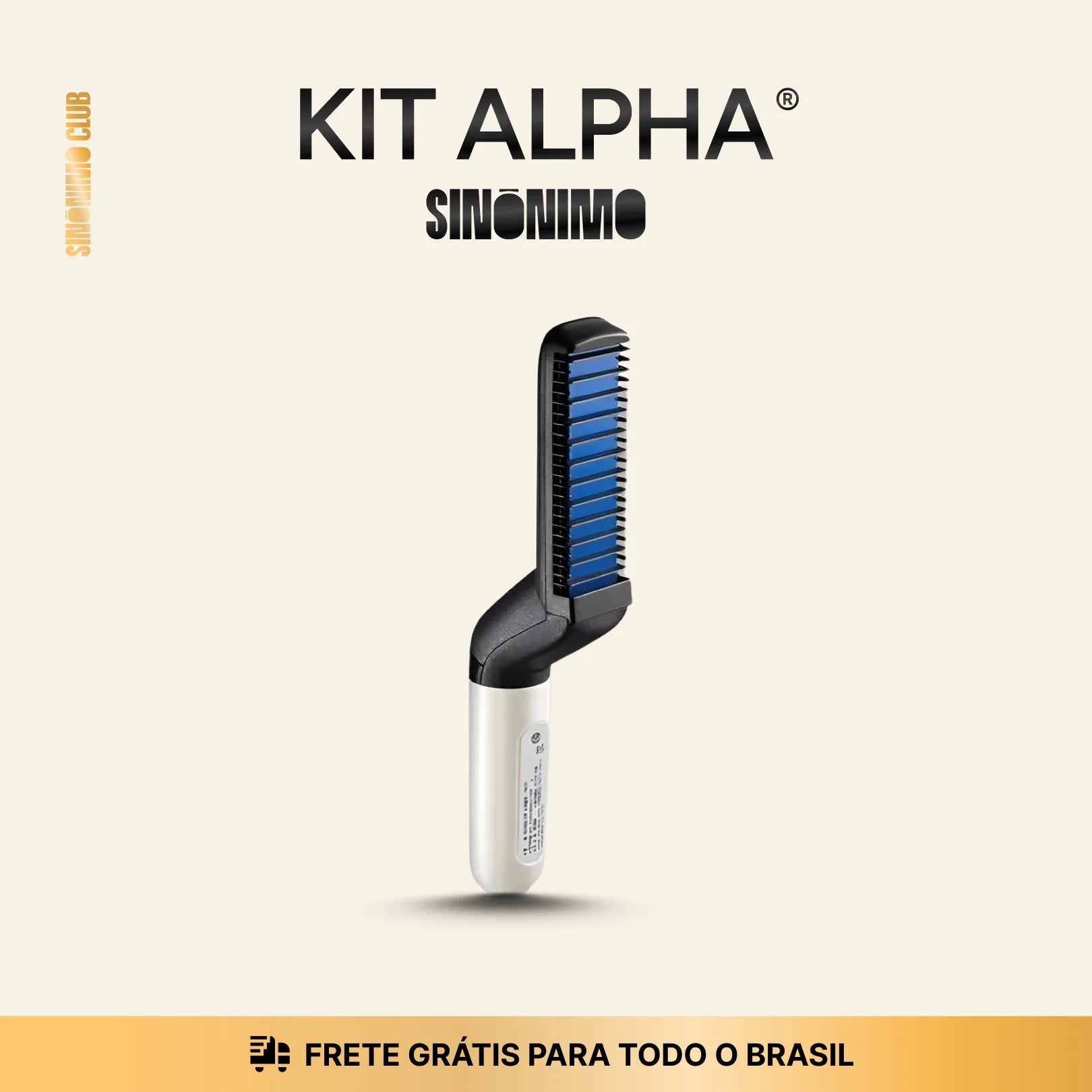 KIT ALPHA:  Pente Térmico Profissional® + Máquina de Acabamento - Barber Gold®