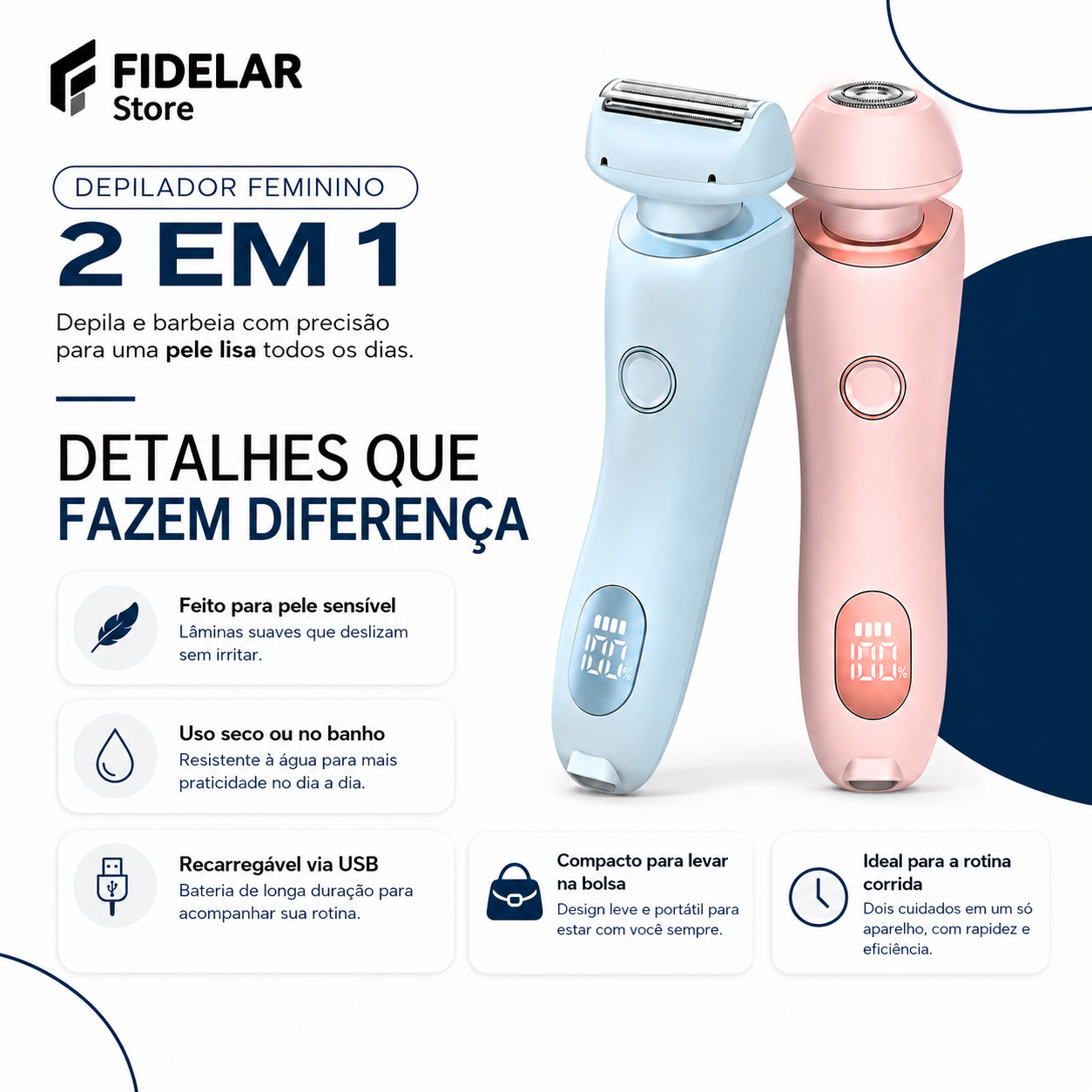 Máquina Depilatoria 2 em 1 - FidMaxPro™