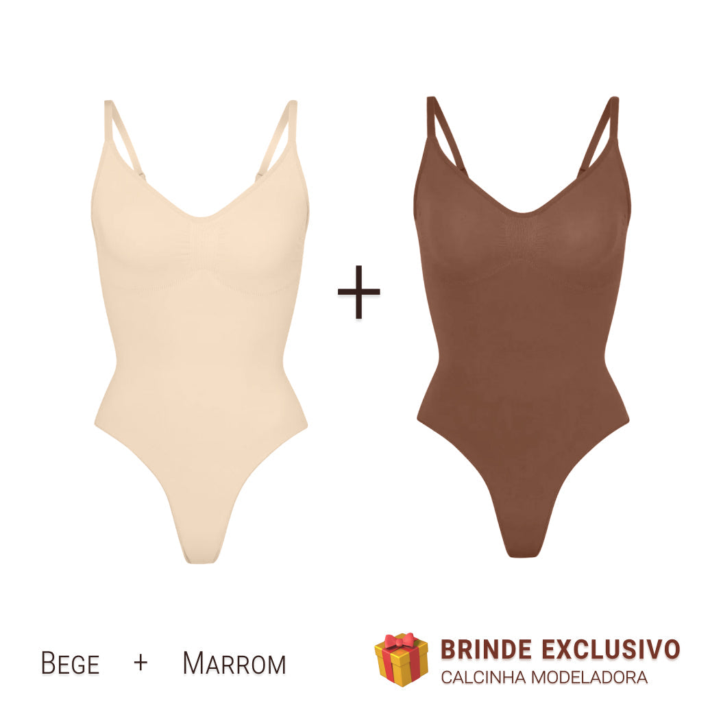 Body Modelador - Compre 1 Leve 2 + Brinde Calcinha Modeladora