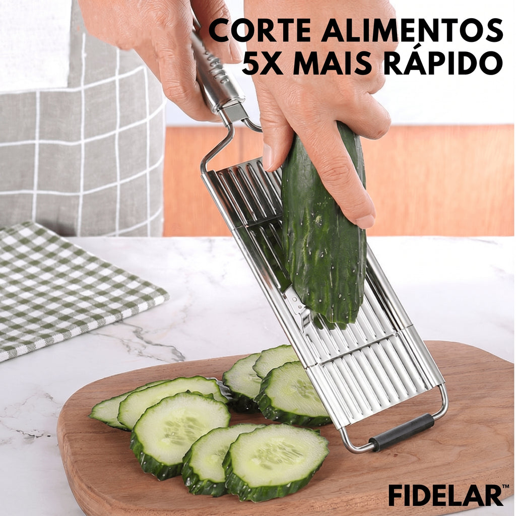RalaFID™ - Ralador Multiuso Em Aço Inox + 4 Lâminas + Brinde Exclusivo