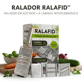 RalaFID™ - Ralador Multiuso Em Aço Inox + 4 Lâminas + Brinde Exclusivo