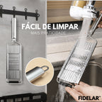 RalaFID™ - Ralador Multiuso Em Aço Inox + 4 Lâminas + Brinde Exclusivo
