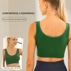 2 Peças，Sutiã sem emenda com alças largas，Camisa esportiva feminina，Respirável, Confortável，Roupa íntima