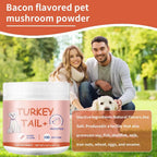 Suplemento Natural em Pó Sabor Bacon para Animais de Estimação, Aumentador de Apetite de Alta Qualidade para Gatos e Cães Exigentes