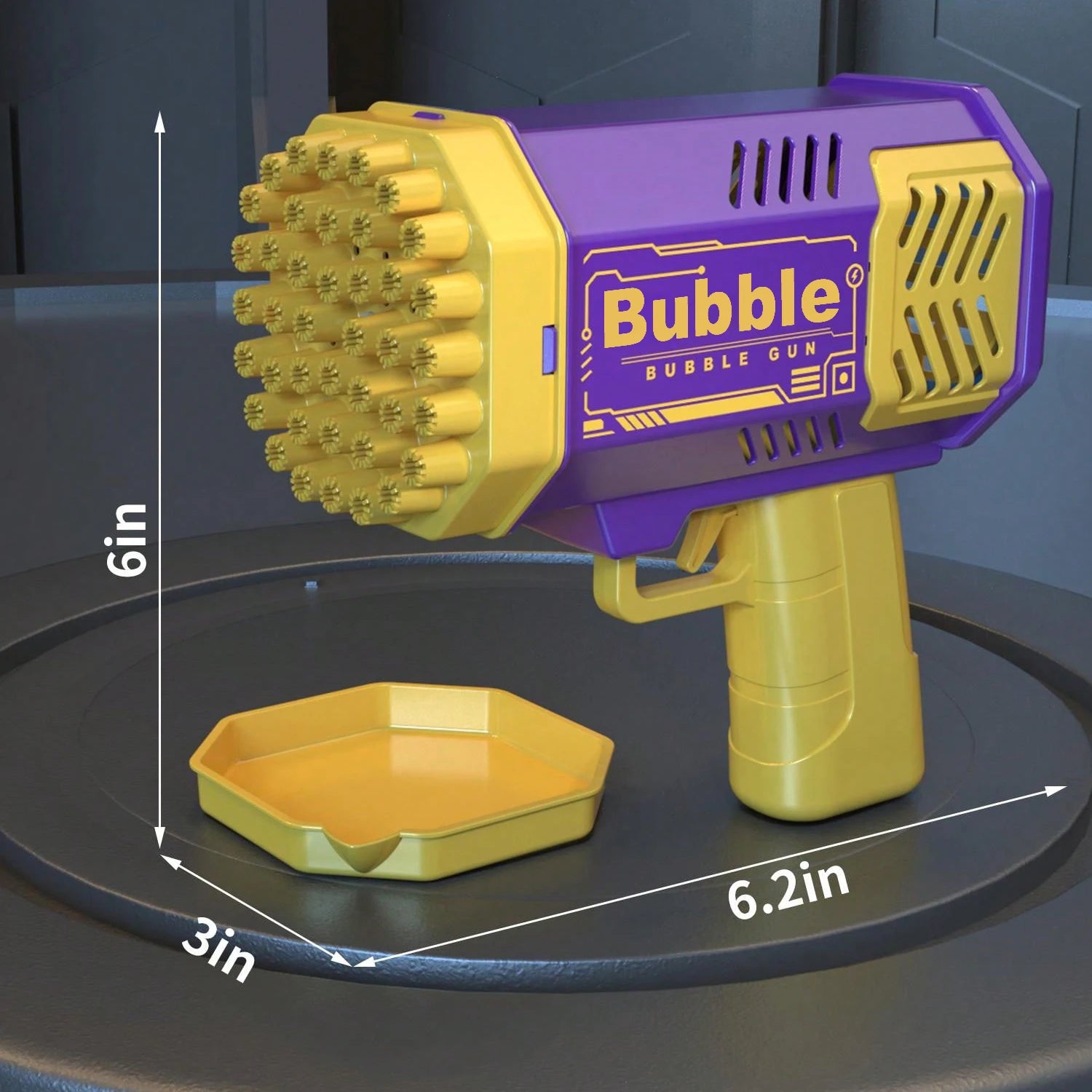 Máquina de bolhas de 40 buracos, totalmente automática, sopradora de bolhas, luz externa, sem bateria, sem bolha de água
