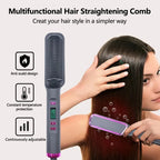 Alisador de cabelo escova aquecimento pente quente alisador de cabelo elétrico alisamento encaracolado multifuncional escova de ferro pente modelador