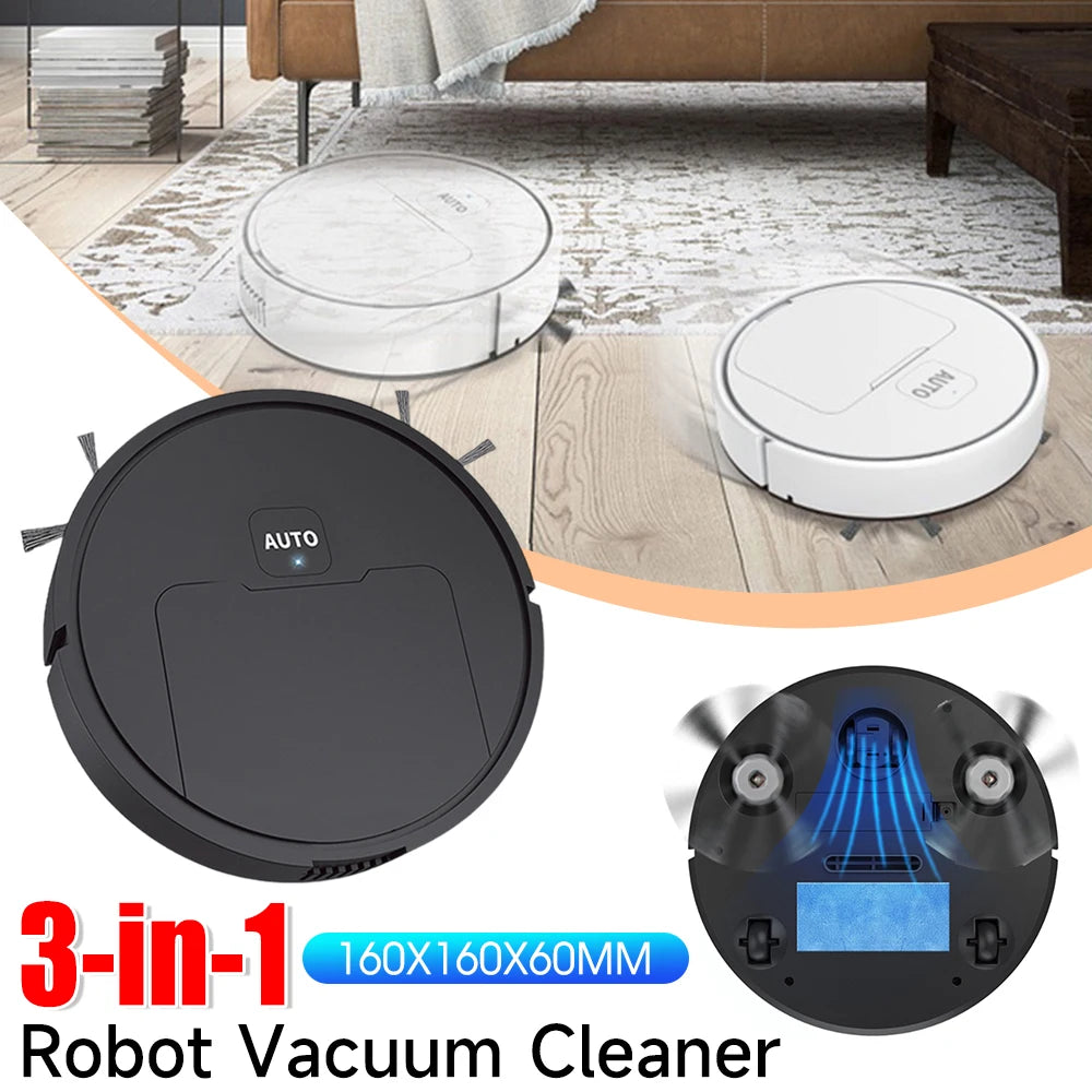 Robô aspirador de pó inteligente 3 em 1, máquina de limpeza automática, recarregável por usb, aparelhos de limpeza, novo