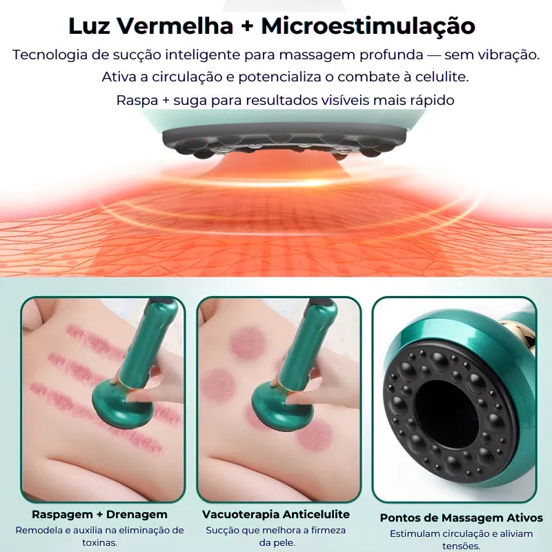 Massageador Anticelulite Pro + 2 Óleos  de brinde