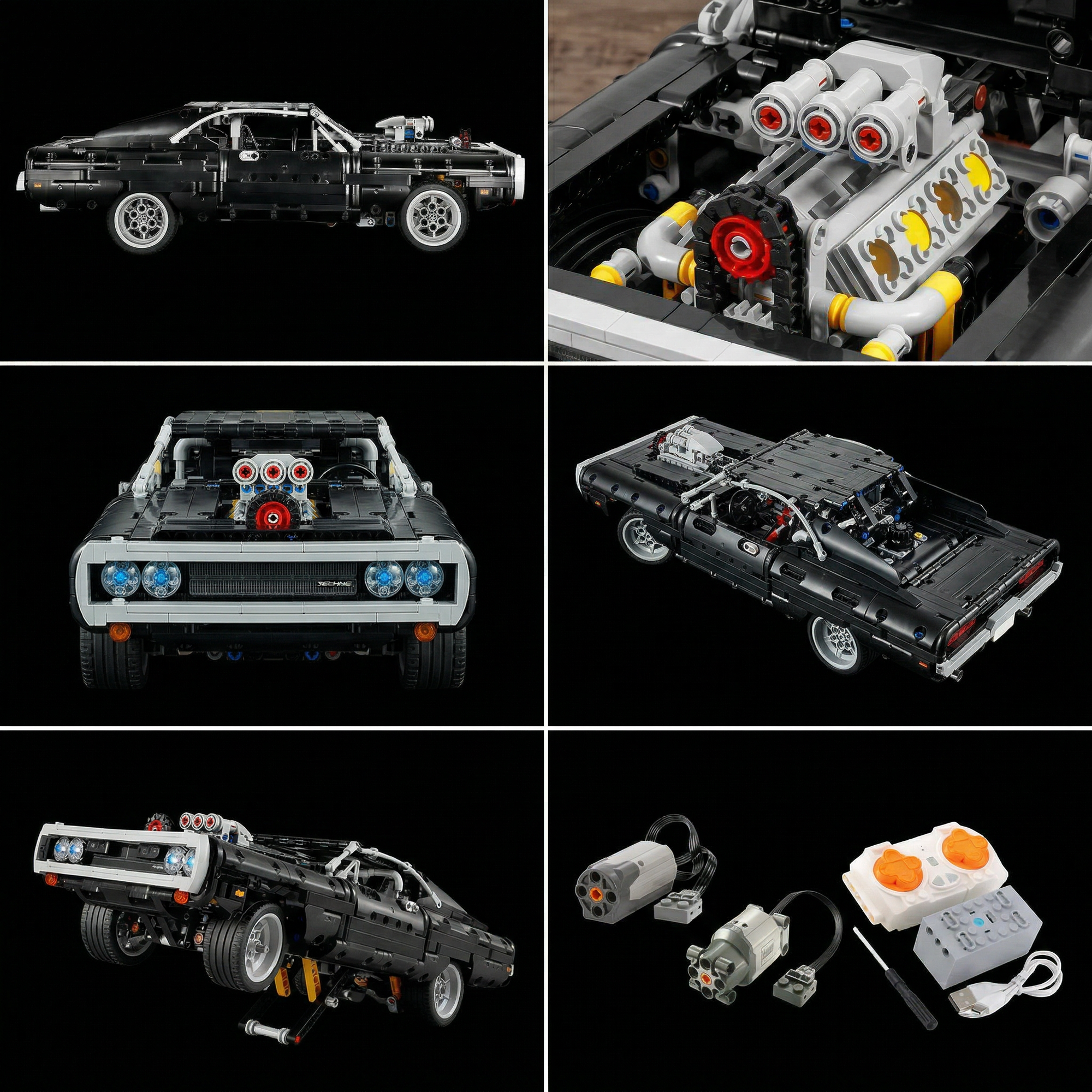 (80% OFF) Dodge Charger 1970 - Velozes e Furiosos (1077 peças)
