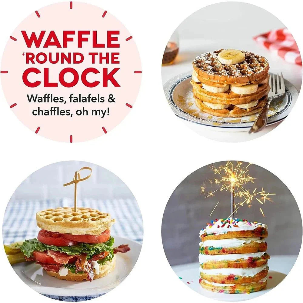 Mini Máquina de Waffles Elétrica Portátil