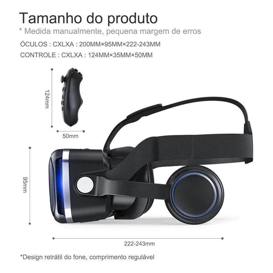 Óculos VR Realidade Virtual 3D