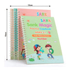 Kit x 4 Livros de Caligrafia com Tinta Mágica Reutilizável