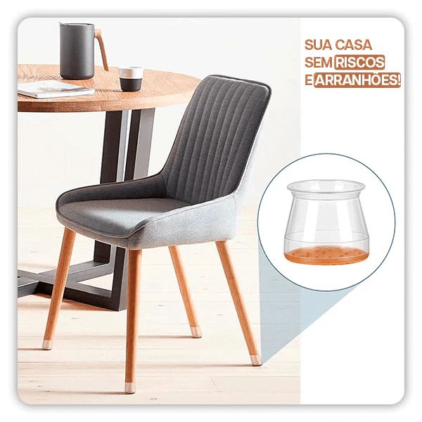 Tampa Para Pernas de Moveis - PéFlex® (Protege contra Riscos e Barulhos)