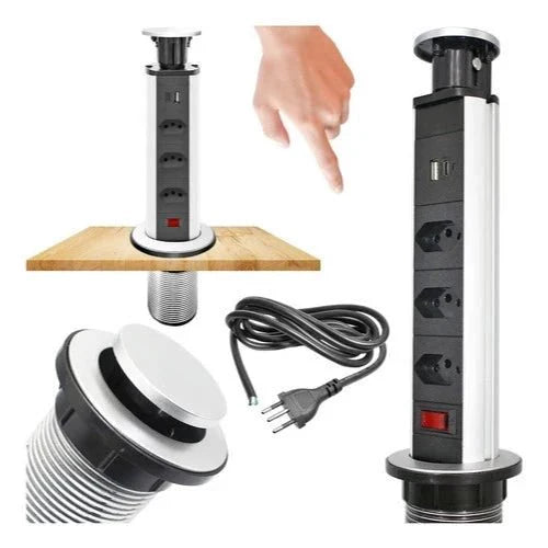 Torre de Tomada Retrátil Multiplug