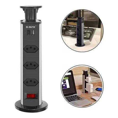 Torre de Tomada Retrátil Multiplug